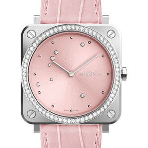 Bell & Ross BR S Pink Diamond Eagle Diamonds Watch - Alligator Strap