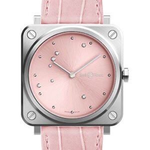 Bell & Ross BR S Pink Diamond Eagle Watch - Alligator Strap