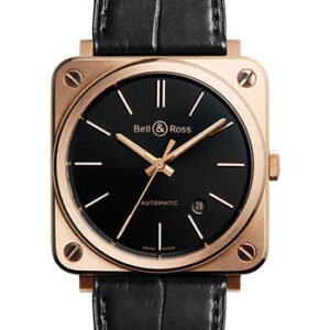 Bell & Ross BR S-92 Rose Gold Watch - Alligator Strap