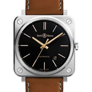 Bell & Ross BR S-92 Golden Heritage Watch - Calfskin Strap
