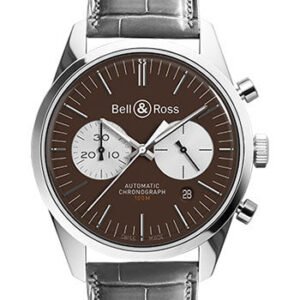 Bell & Ross BRV 126 Officer Brown Grey Alligator Limited Edition of 500 Watch