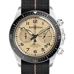 Bell & Ross BR V2-94 Military Beige - Elastic Canvas Strap