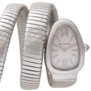 Bvlgari Serpenti Tubogas Silver Opaline Dial Ladies Watch 101911