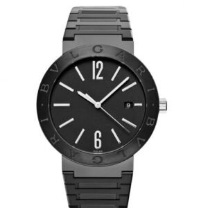 Bvlgari Serpenti Automatic Black Dial Stainless Steel Men's Watch