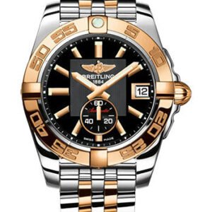 Breitling Galactic 36 Automatic Watch - Steel and 18K Rose Gold - Black Dial - Metal Bracelet - C37330121B1C1