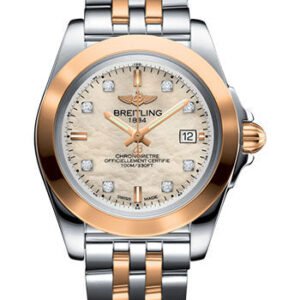 Breitling Galactic 32 Sleek Watch - Steel & rose Gold - Mother-Of-Pearl Diamond Dial - Steel And Rose Gold Bracelet - C7133012/A803/792C