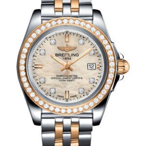 Breitling Galactic 32 Sleek Watch - Steel & rose Gold, gem-set bezel - Mother-Of-Pearl Diamond Dial - Steel And Rose Gold Bracelet - C7133053/A803/792C