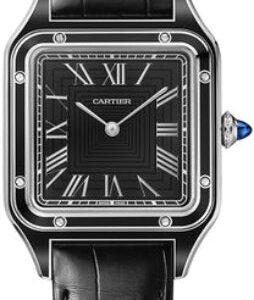 Cartier Santos-Dumont Watch large yellow Gold Leather - WGSA0115
