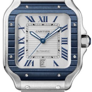 Cartier Santos De Cartier Large Automatic Stainless Steel Interchangeable Metal And Rubber - WSSA0047
