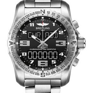 Breitling Cockpit B50 Watch - Titanium - Volcano Black Dial - Titanium Bracelet - EB5010221B1E1
