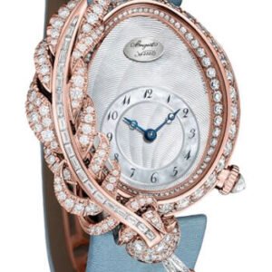 Breguet Plumes GJ15BB89240DD8 - Rose Gold Case - Silver Dial - Light Blue Satin Strap - GJ15BR8924/0DD83L