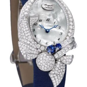 Breguet Les Volants de la Reine GJ28BB8924DDS8 - White Gold Case - Mother-Of-Pearl Dial - Blue Satin Strap - GJ28BB8924/DDS8