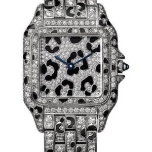 Cartier Panthere de Cartier Watch - 37 mm White Gold Diamond Case - Diamond Dial - Diamond Bracelet - HPI01096