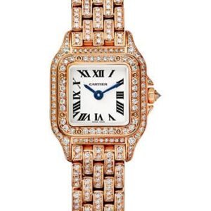 Cartier Panthere de Cartier Watch - 25 mm Pink Gold Diamond Case - Diamond Bracelet - HPI01326