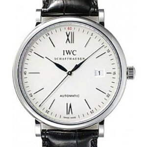 IWC Portofino Automatic Watch - 40 mm Stainless Steel Case - Silver Dial - Black Alligator Strap - IW356501