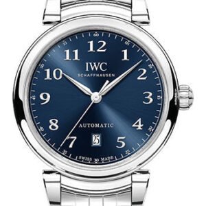 IWC Da Vinci Automatic Watch - 40.4 mm Stainless Steel Case - Blue Dial - Steel Bracelet - IW356605