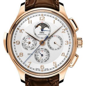 IWC Portugieser Grande Complication Limited Edition of 250 Watch - 45.0 mm 5N Gold Case - Silver Dial - Dark Brown Alligator Strap - IW377602