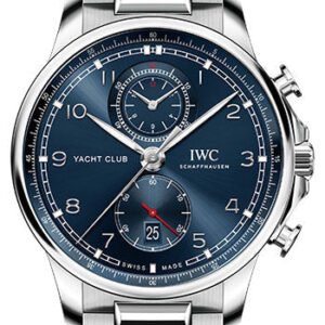 IWC Portugieser Yacht Club Chronograph - Stainless Steel Case - Blue Dial - Stainless Steel Strap - IW390701