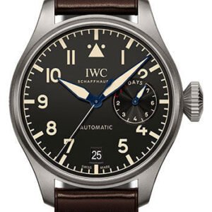 IWC Big Pilot's Watch Heritage - 46.2 mm Titanium Case - Black Dial - Brown Calfskin Strap - IW501004