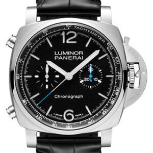 Panerai Luminor Chrono - 44mm Brushed Steel Case - Black Dial - PAM01109