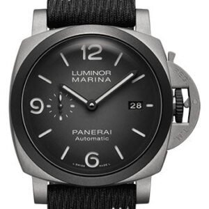 Panerai Luminor Marina 44mm - Guillaume Nery Edition - Sandblasted Titanium Dmls - Shaded Black Dial - PAM01122