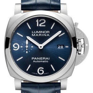 Panerai Luminor Marina - 44mm - Brushed Steel - Blue Sun-Brushed Dial - PAM01313