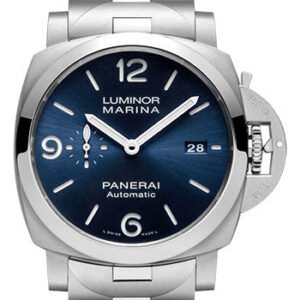 Panerai Luminor Marina Specchio Blu - 44mm - Brushed Steel - Blue Sun-Brushed Dial - PAM01316