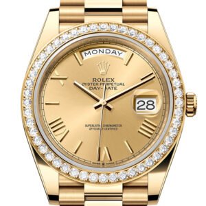 Rolex Day-Date 40 Champagne Roman Dial Yellow Gold President Men's Watch 228348RBR 228348