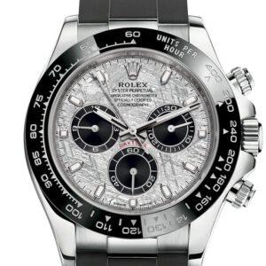 Rolex Cosmograph Daytona Meteorite Dial White Gold Oysterflex Men's Watch 116519LN