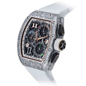 Richard Mille Lifestyle Flyback Chronograph White Gold Full Baguette Set Diamonds RM 72-01 - BRAND NEW