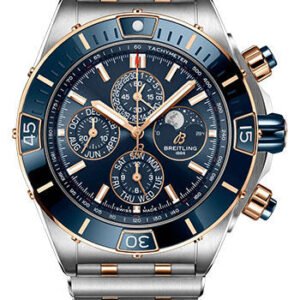 Breitling Super Chronomat 44 Four-Year Calendar Watch - Steel and 18K Red Gold - Blue Dial - Metal Bracelet - U19320161C1U1