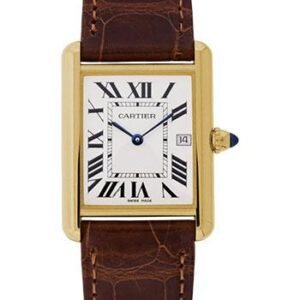 Cartier Tank Louis Cartier Watch - Large Yellow Gold Case - Alligator Strap - W1529756