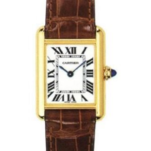 Cartier Tank Louis Cartier Watch - Small Yellow Gold Case - Alligator Strap - W1529856