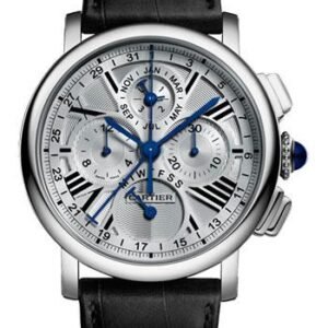 Cartier Rotonde de Cartier Perpetual Calendar Chronograph Watch - 42 mm White Gold Case - W1556226