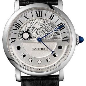 Cartier Rotonde de Cartier Day Night Retrograde Moon Phases Watch - 43.5 mm White Gold Case - W1556244