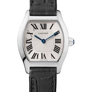 Cartier Tortue Watch - 30 mm White Gold Case - Black Alligator Strap - W1556361