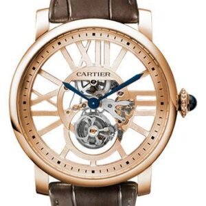 Cartier Rotonde de Cartier Skeleton Flying Tourbillon Numbered Edition of 100 Watch - 45 mm Pink Gold Case - W1580046