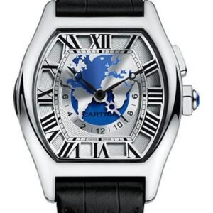 Cartier Tortue XXL Multiple Time Zones Watch - 51 mm White Gold Case - Black Alligator Strap - W1580050