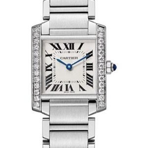 Cartier Tank Francaise Watch - 30 mm Steel Diamond Case - W4TA0009