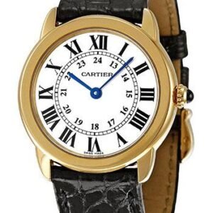 Cartier Ronde Solo Watch - Small Yellow Gold Case - Alligator Strap - W6700355