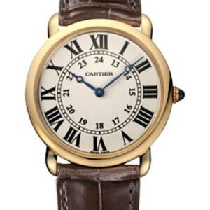 Cartier Ronde Louis Cartier Watch - Large Pink Gold Case - Alligator Strap - W6800251
