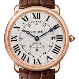 Cartier Ronde Louis Cartier Watch - 40 mm Pink Gold Case - Brown Alligator Strap - W6801005