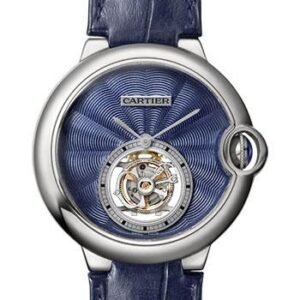 Cartier Ballon Bleu De Cartier Watch - 39 mm White Gold Case - Blue Dial - Dark Blue Alligator Strap - W6920105