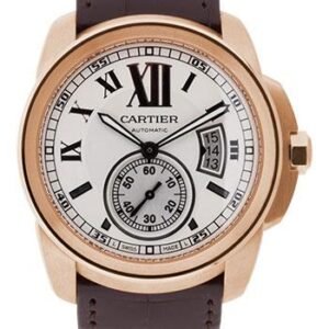 Cartier Calibre de Cartier Watch - 42 mm Pink Gold Case - Snailed Dial - Alligator Strap - W7100009