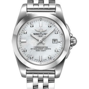 Breitling Galactic 29 Sleek Watch - Steel - Pearl Diamond Dial - Steel Bracelet - W72348121A2A1