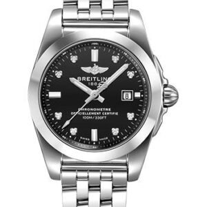 Breitling Galactic 29 Sleek Watch - Steel - Trophy Black Diamond Dial - Steel Bracelet - W72348121B1A1