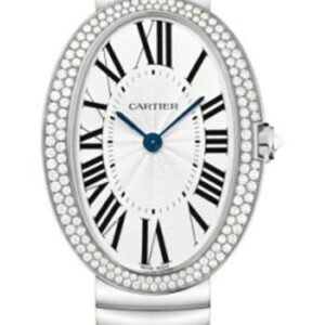 Cartier Baignoire Watch - Large White Gold Diamond Case - Gold Bracelet - WB520010