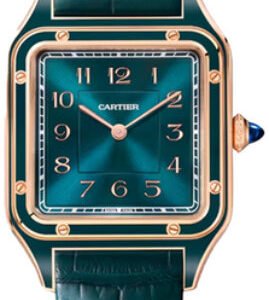 Cartier Santos-Dumont Large Rose Gold - Blue Dial -  WGSA0098