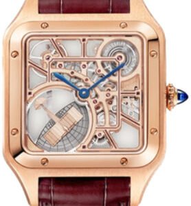 Cartier Santos-Dumont Micro-rotor Skeleton Watch Large Rose Gold - WHSA0030