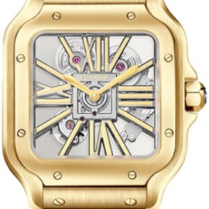Catier Santos De Cartier Watch - Skeleton Mechanical Movement - WHSA0042